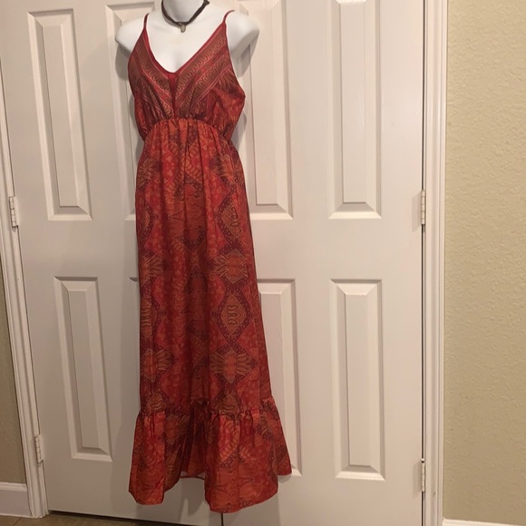 Beautiful red, burgundy empire waist dress! - Picture 1 of 7